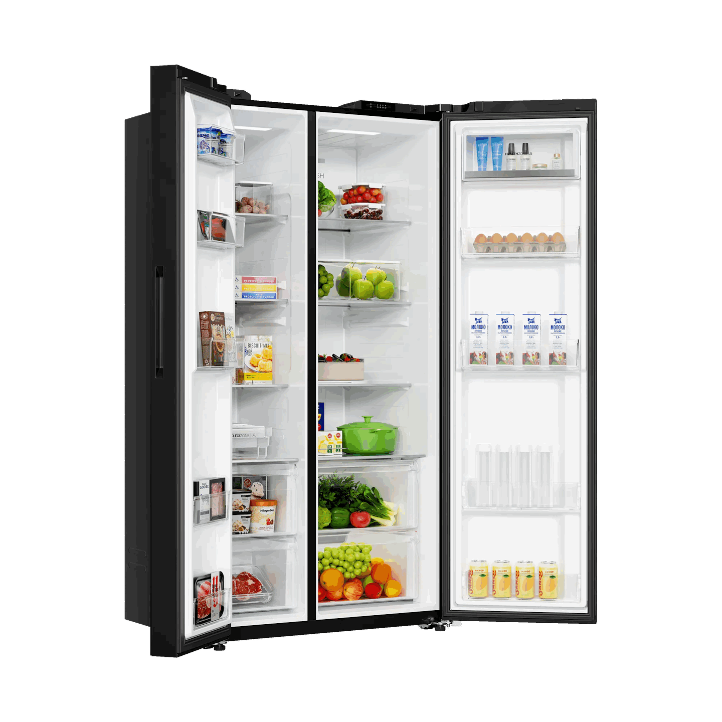 Tủ Lạnh Side By Side Aqua inverter 646 lít AQR-S682XA(GB)
